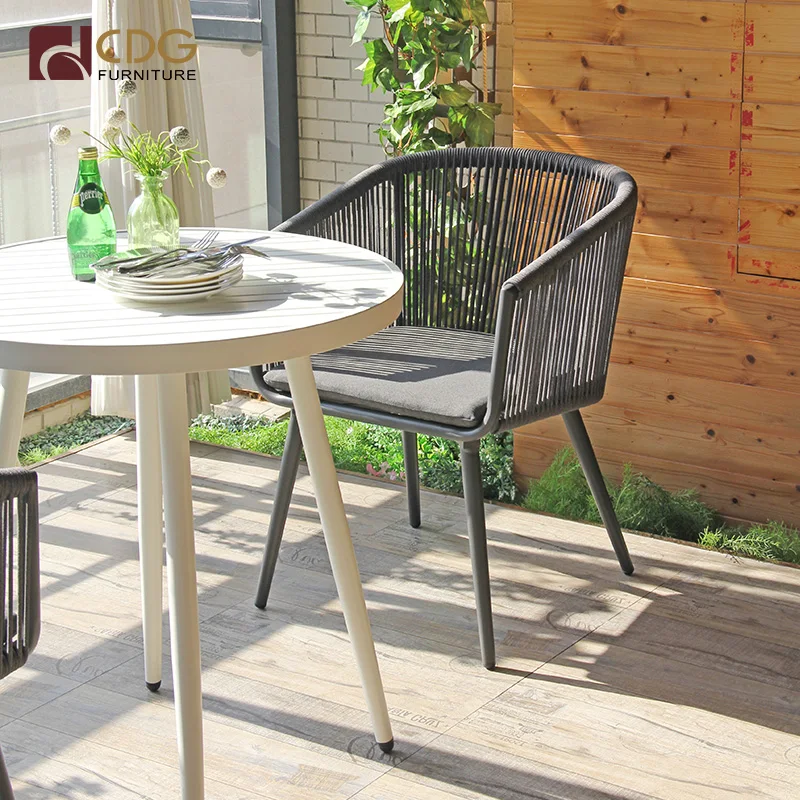 Balcony Rope Chair Outdoor Furniture Restaurant Outside Dinning Chairs For Wholesale