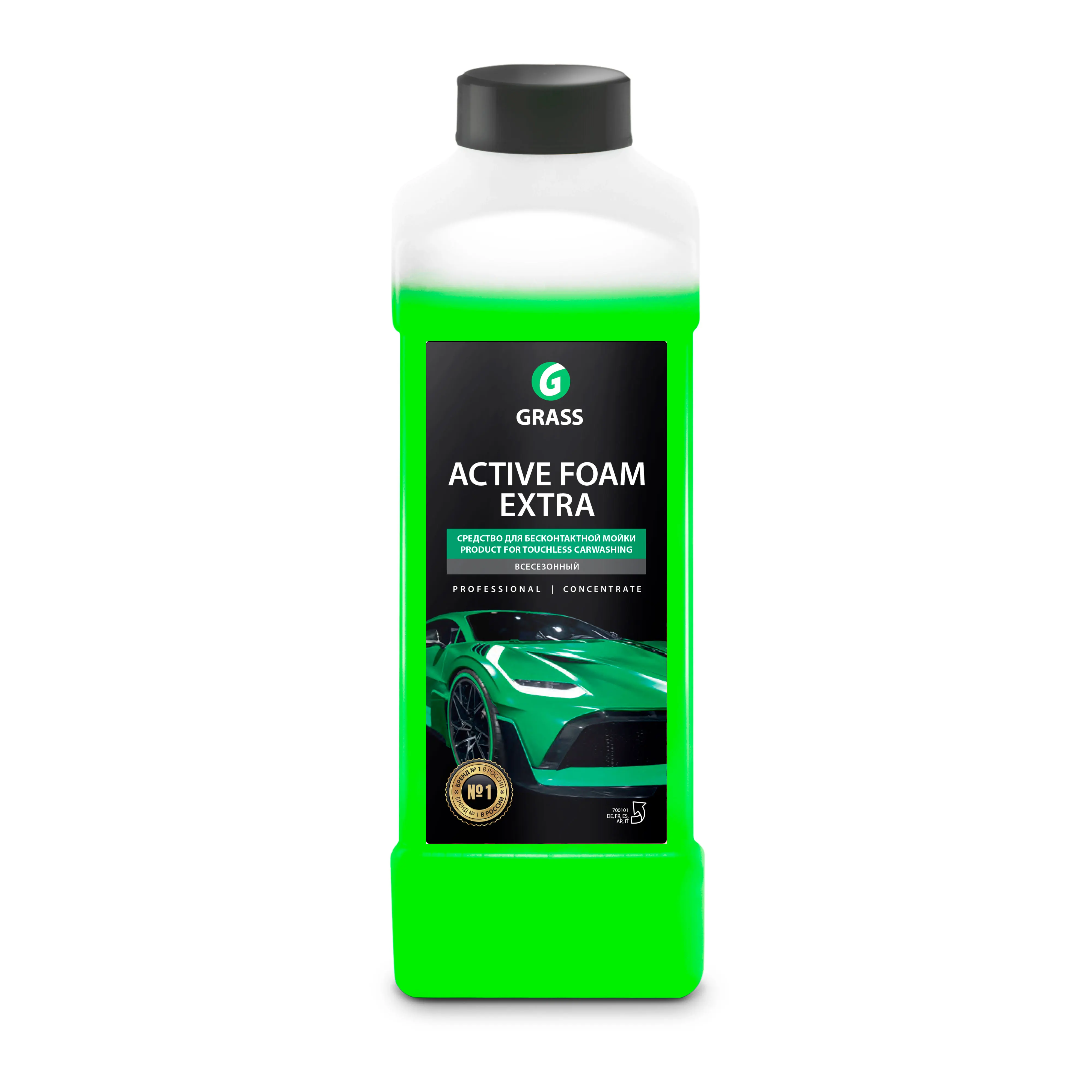 Сверхконцентрированное моющее средство с активной пеной для бесконтактной мойки легковых автомобилей и