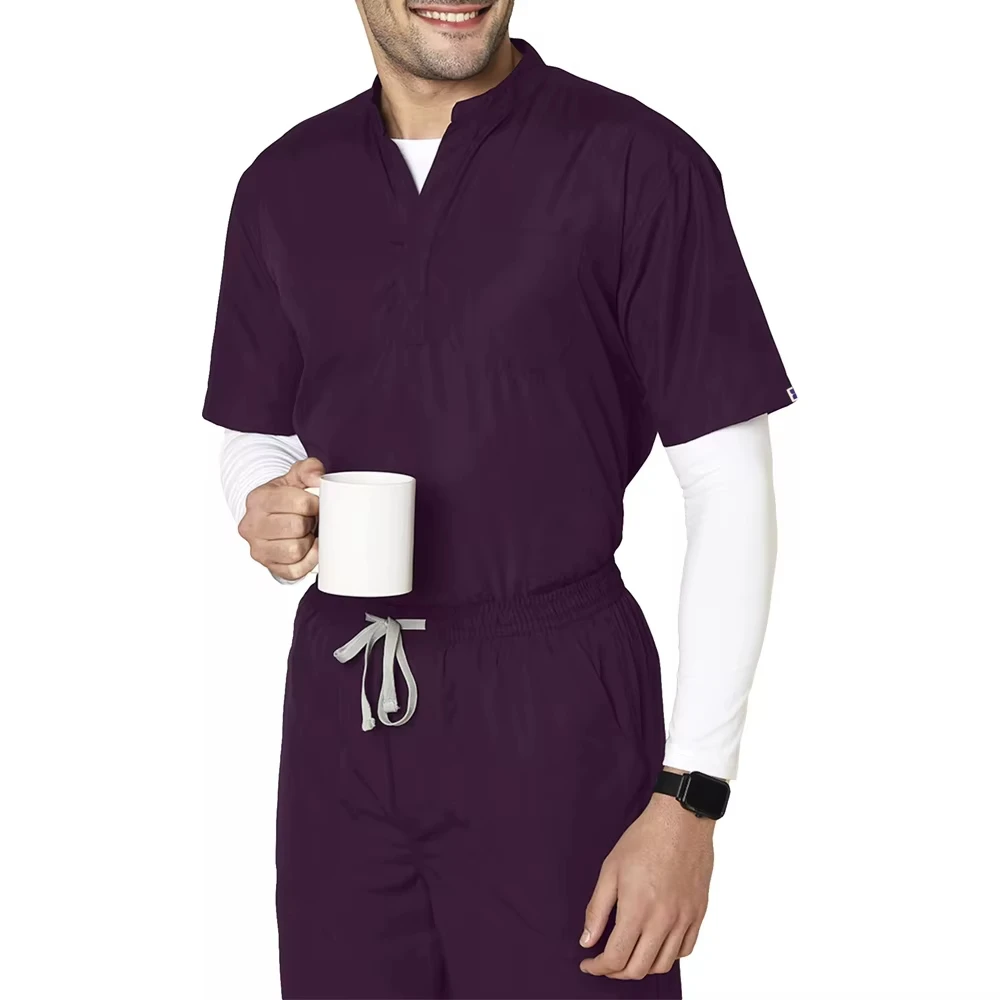 Wholesale New Style Stretchable Men Scrub Set Hospital Medical Clothing Uniform Comfortable Stylish Nurse Doctor Scrub Suit