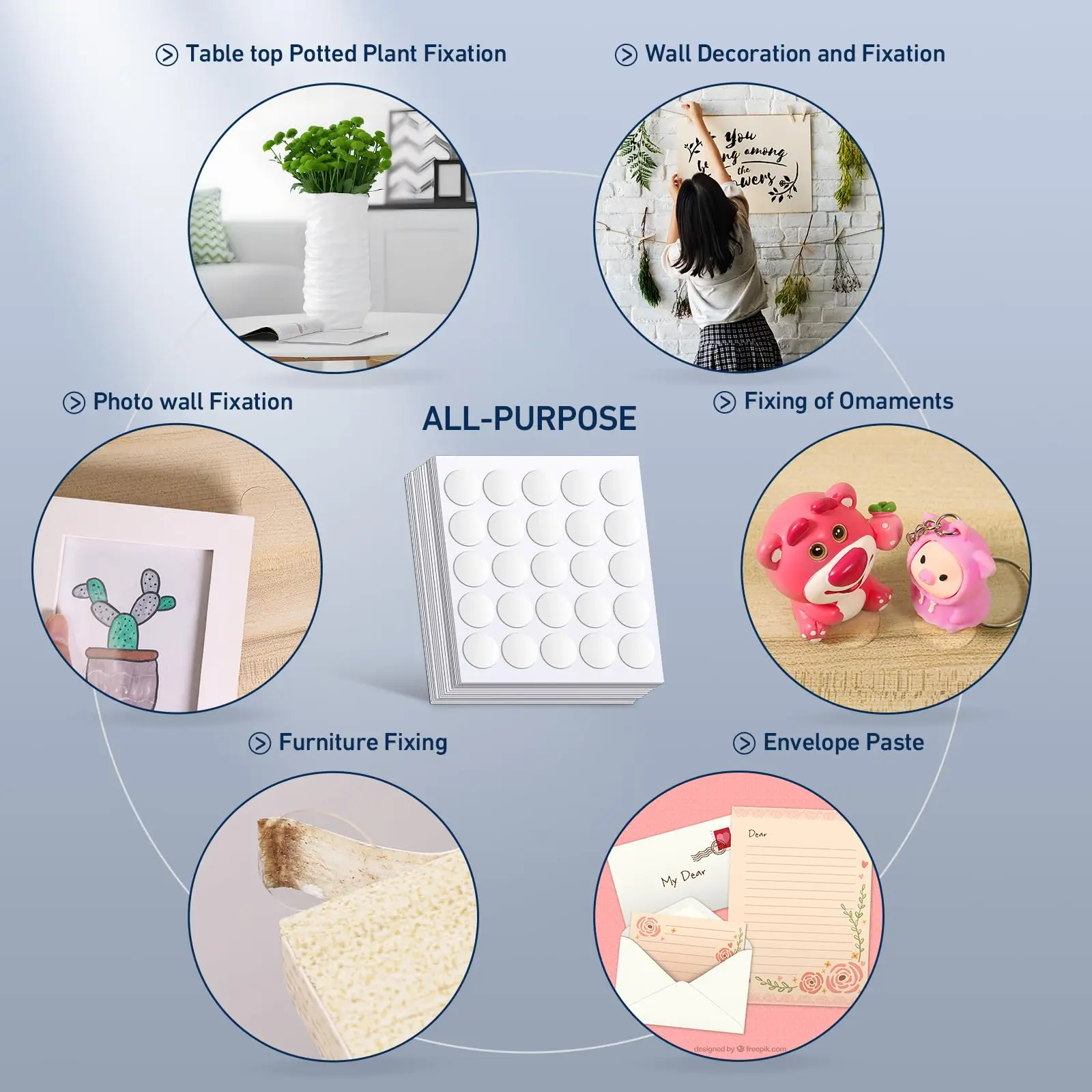 Customized Die Cut Double Sided Adhesive Paper Film Nano Tape Nano Bubble Balloons Kit Water Ball Adhesive Tape