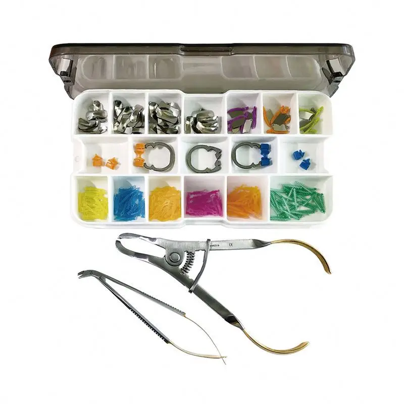 Hot Selling Dentanl Saddle Metal Matrices Universal Kit Dental Saddle Contoured Metal Russian Band