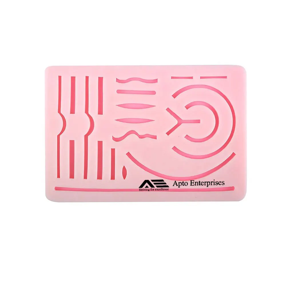 Suturing Training Pad For Doctor Nurse Student Practice Model Wound Silicone Suture Pad Human Traumatic Skin Model