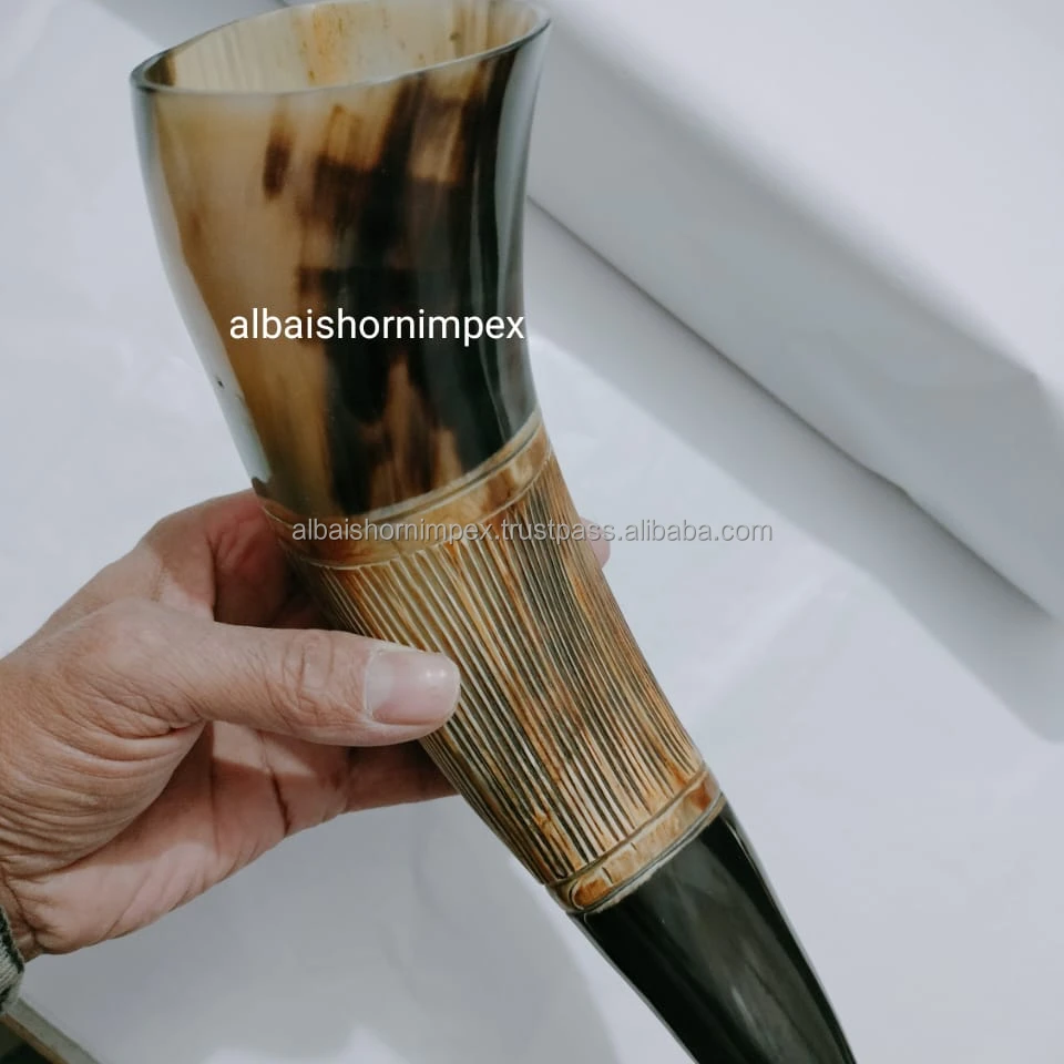 Cheap Factory Supply Customized Viking Drinking Horn Glass Mug Polished Finish All Sizes from India Low Prices