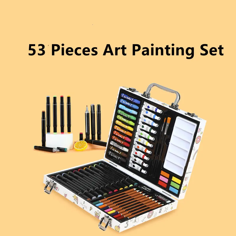 2024 New Arrival 53/66 Pieces Paper Art Drawing Tools Sets Colored Pencils For Drawing Kit Art Sets