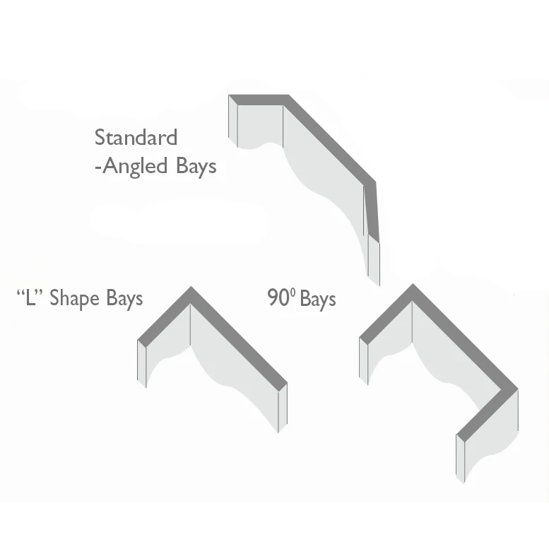 Flexible Angle Adjustment Curtain Rod For Bay Window with High End Looking