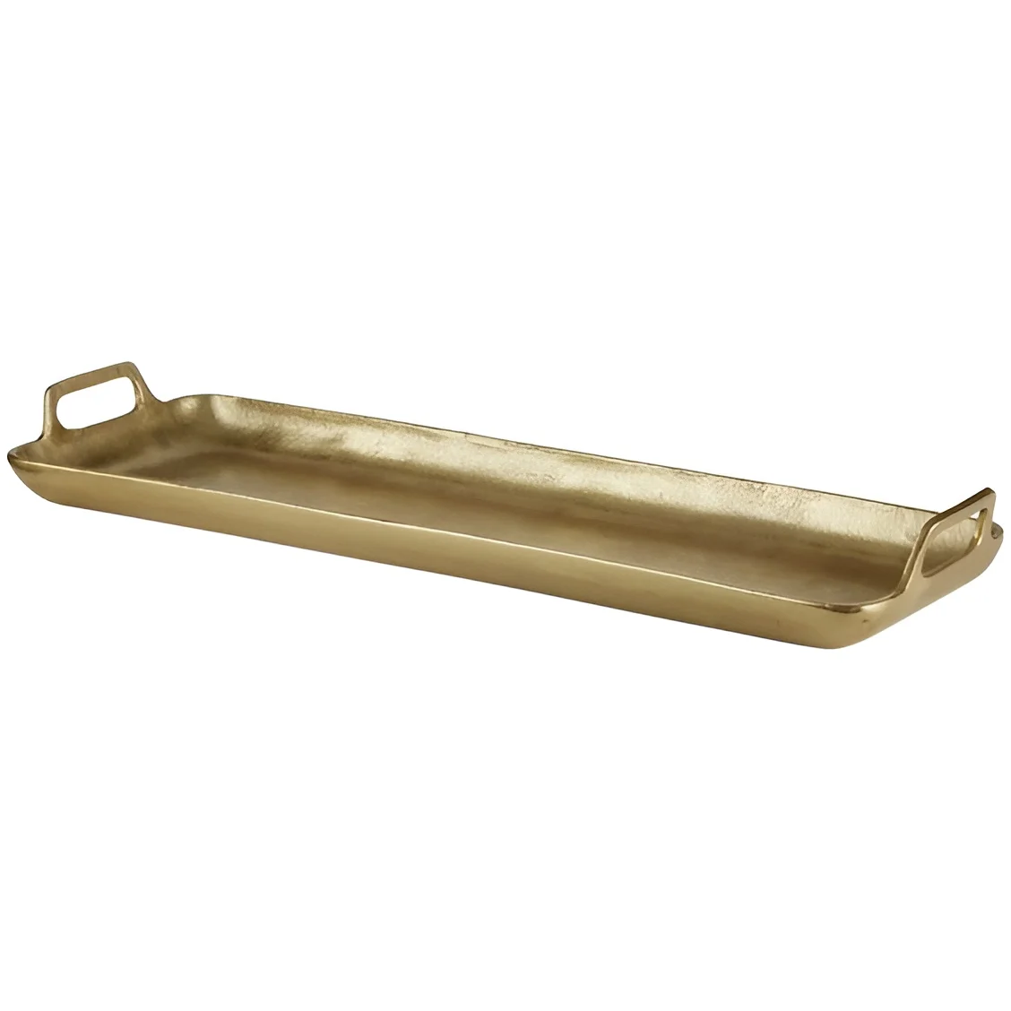 Low Price Golden Aluminium Decorative Tray Leaf Platter Serving Tray for Fruits Candles Tableware Items Showpiece Holder
