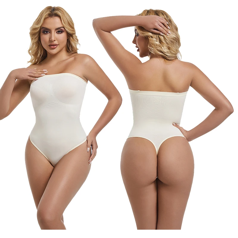 Hot selling  high waist shaping underwear T-shaped flat angle jumpsuit body shapewear