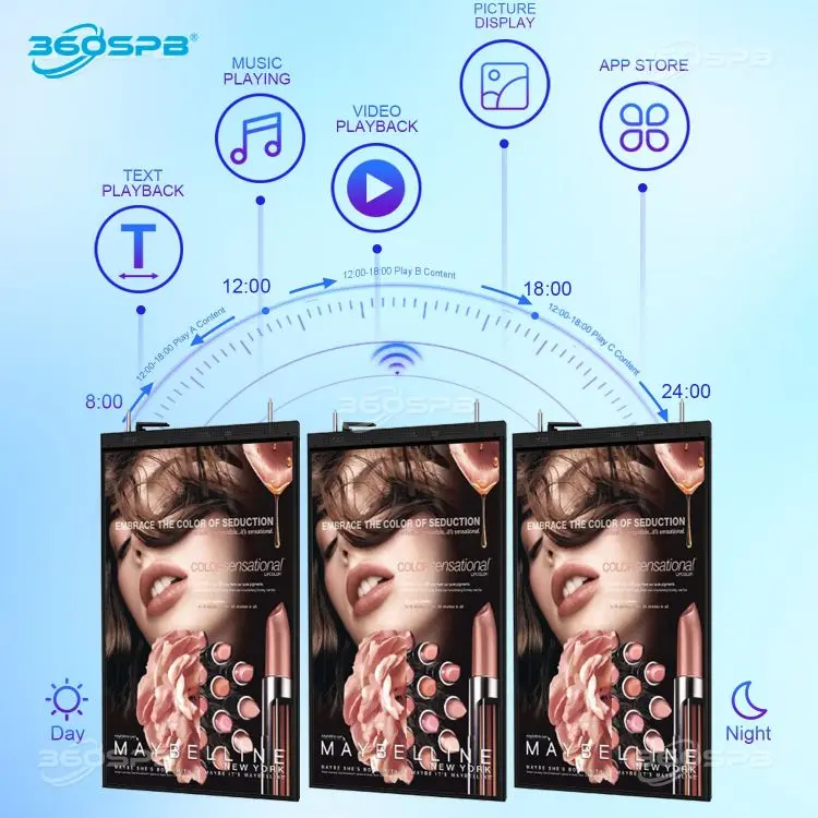 360SPB IWD43DS 4000nits стекло LCD Цифровые вывески для витрины витрин рекламы цифровой дисплей высокой яркости