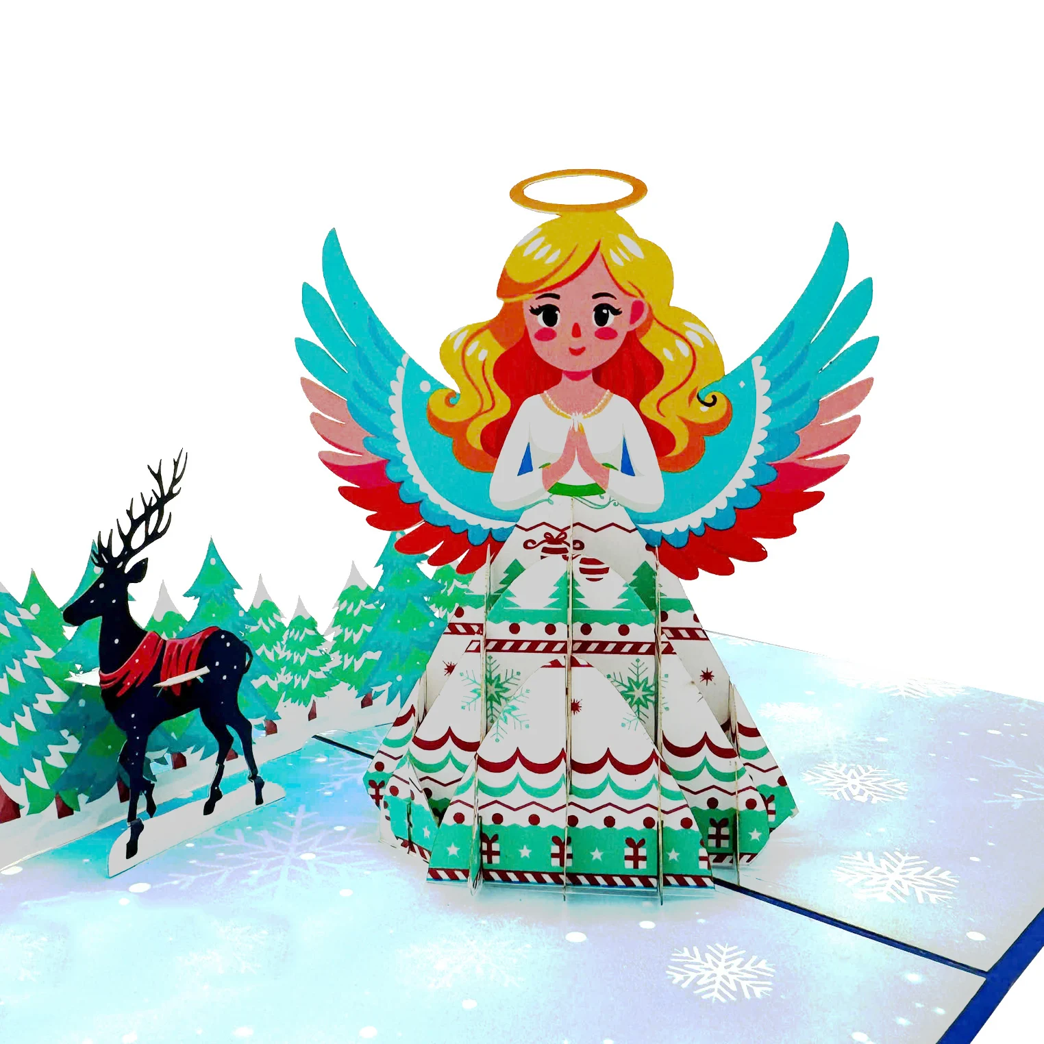 Snow Angel Pop Up Card 3D Best Price Custom Design Handicraft Paper Crafts From Vietnam Gifts & Crafts Top Trending Product