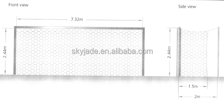 Elegant & Durable 11-a-side Aluminium Football Goal for Outdoor Soccer Sports Equipment for Fields & Courts