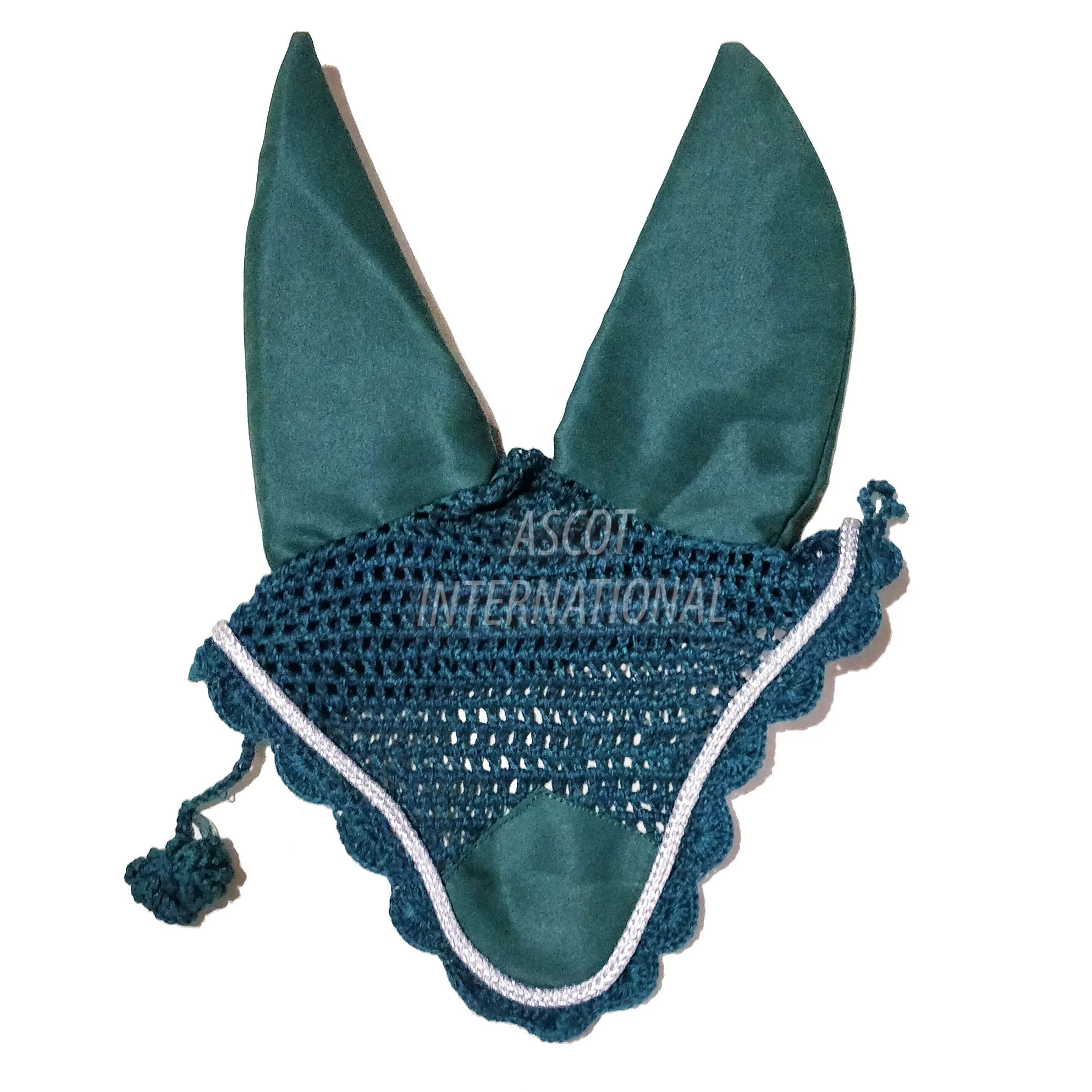 Cotton Horse fly mask Ear nets knits ear muffs hoods flying bonnet Horse riding Racing equipment accessories weight reduction