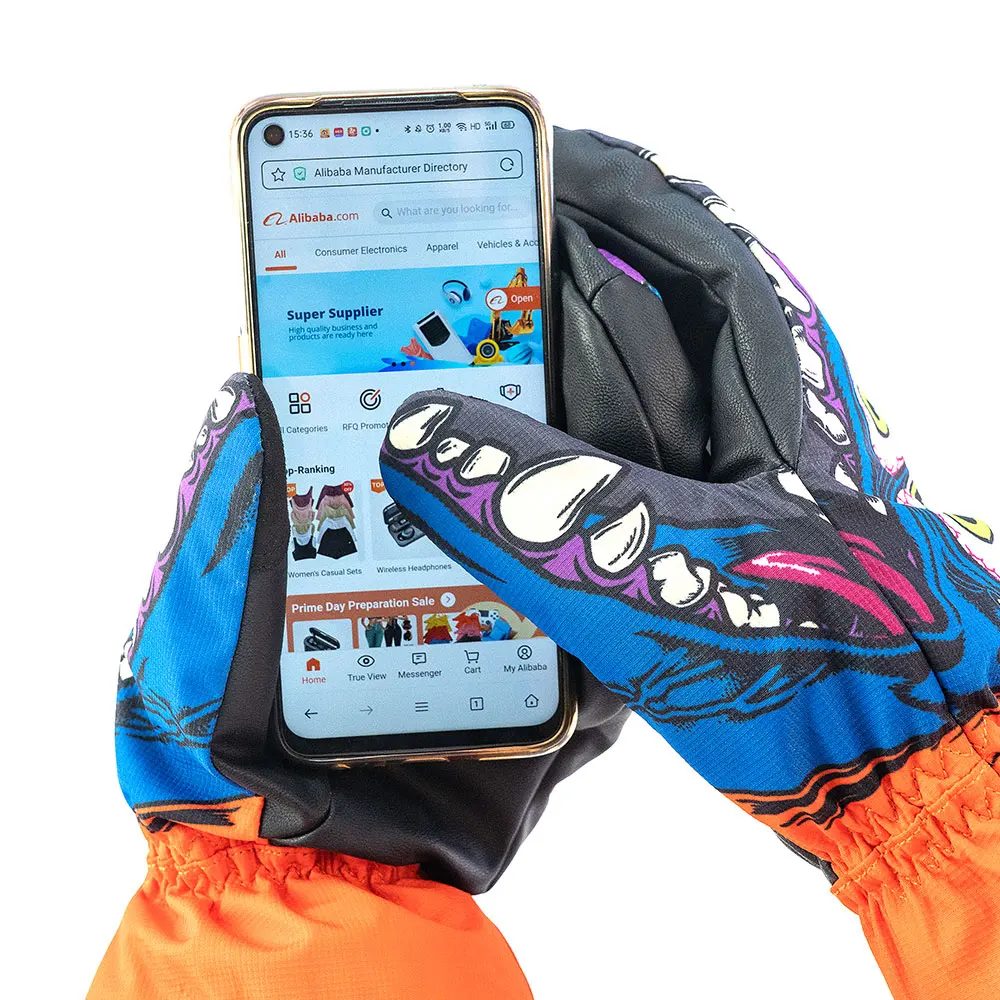 Winter Outdoor Warm Ski Mittens Gloves Cold Resistant Ski Gloves Waterproof Cross-country Ski Sports Gloves