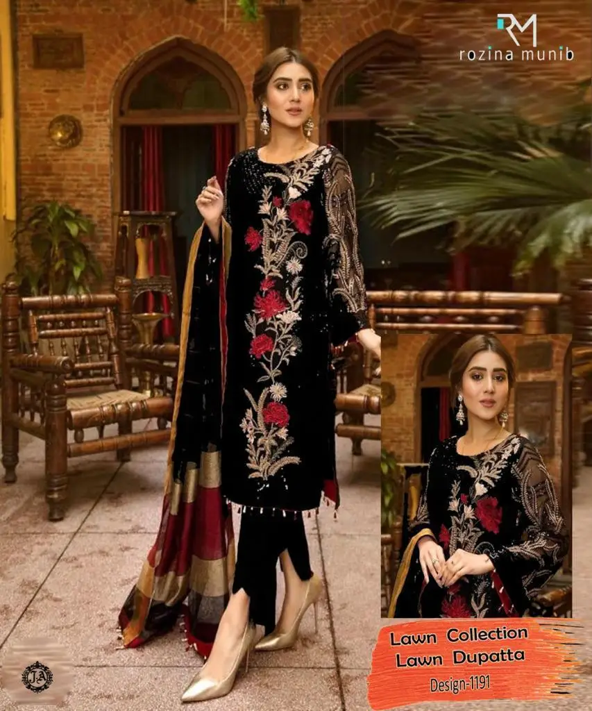 Modern Fashion Designer Indian Pakistani Lawn Linen Cotton Georgette 3 Piece Suits Available on Wholesale Price.