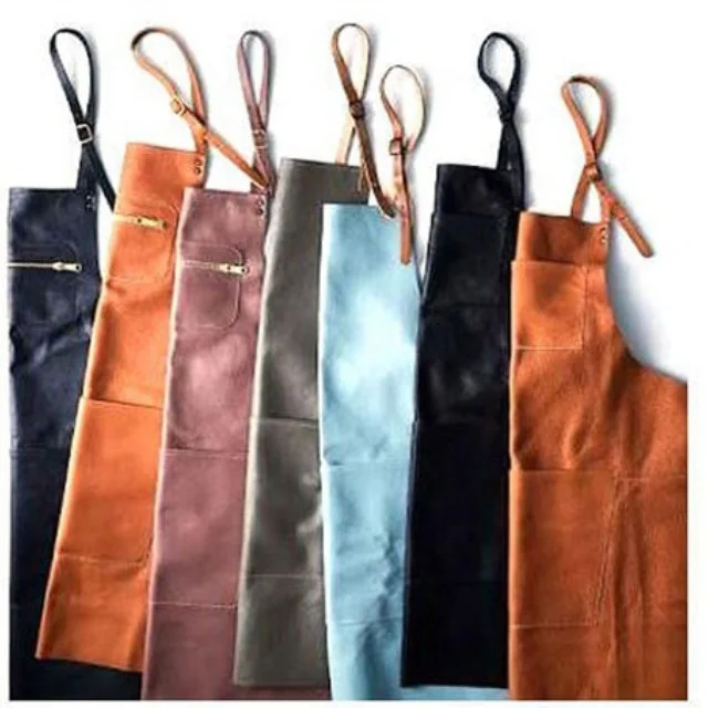 2024 Leather Apron Waterproof Oil proof Extra Long Apron with Sleeve Thicken Adult Make Low Cost Products