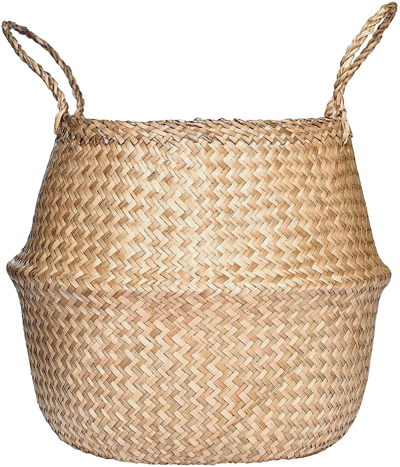 Exporter Hot Sale Handmade Palm Leaf Plant Storage Basket for Storage Laundry Picnic  Plant Pots Cover Indoor Home Decor