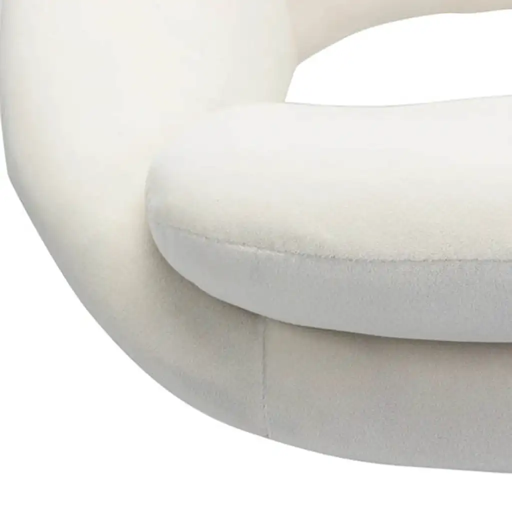 White Comfy Rounded Back Velvet Swivel Chair For Dinning Room Living Room And Office Chair In Wholesale Prices