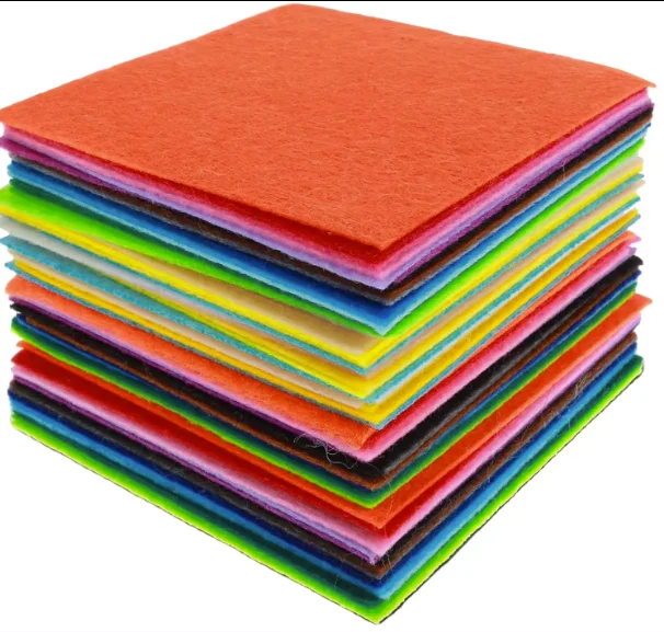 Colorful Nonwoven Needle Punched Soft / Hard Felt 1-5mm Thick Vietnam Polyester Felt
