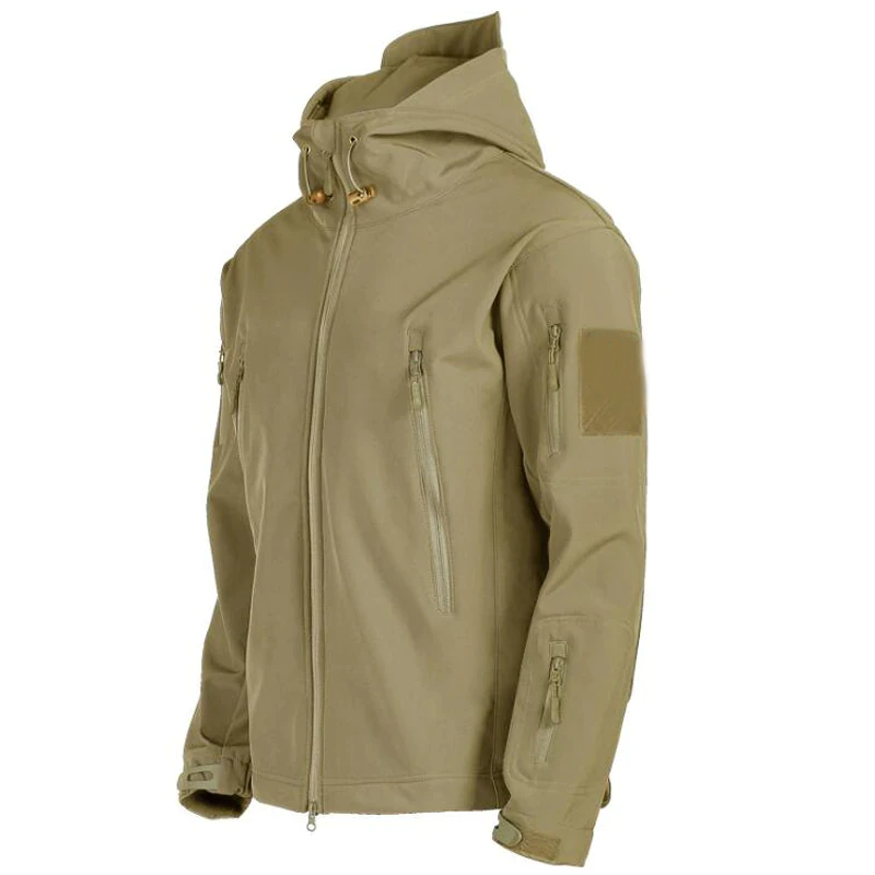 Soft Shell Jackets Men Tactical Windproof Waterproof Coat  Combat Hood Camp Fish softshell jackets
