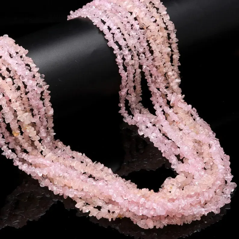 Розовая розовая кварцевая крошка Неразрезанные кварцевые бусины ручной работы изготовление ювелирных изделий оптовая продажа