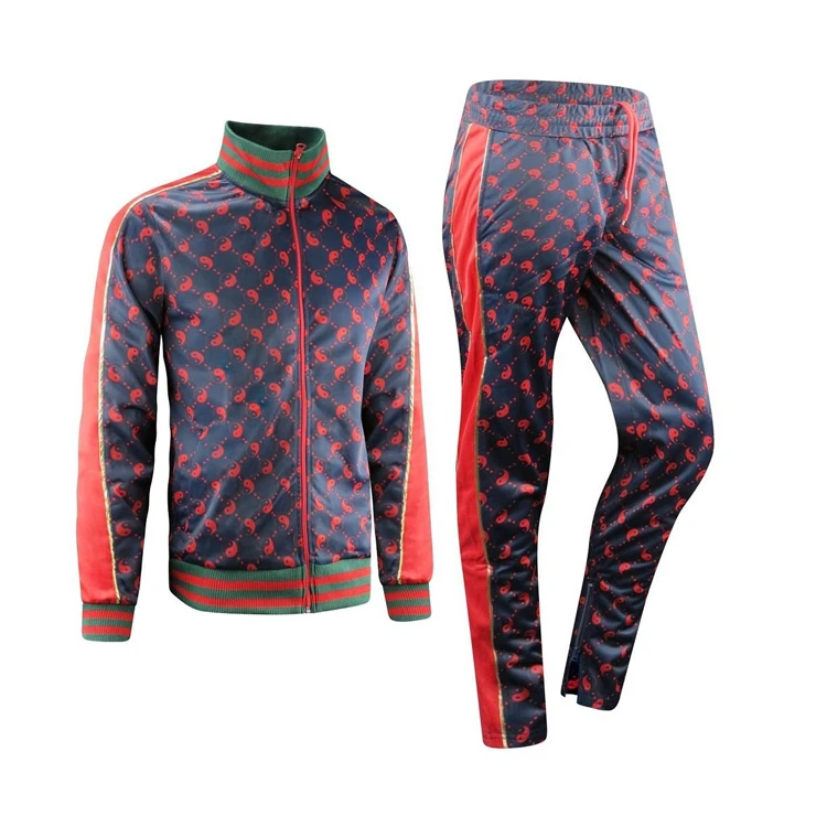 Sublimation Printing Zipper Jackets Men Tracksuit Set fashion wear tracksuit for men