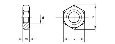 DIN 439-2 Hexagon Thin Nuts Chamfered High Quality  Bolts and Nuts Stainless Steel Brass OEM Finish Parts Manufacturer