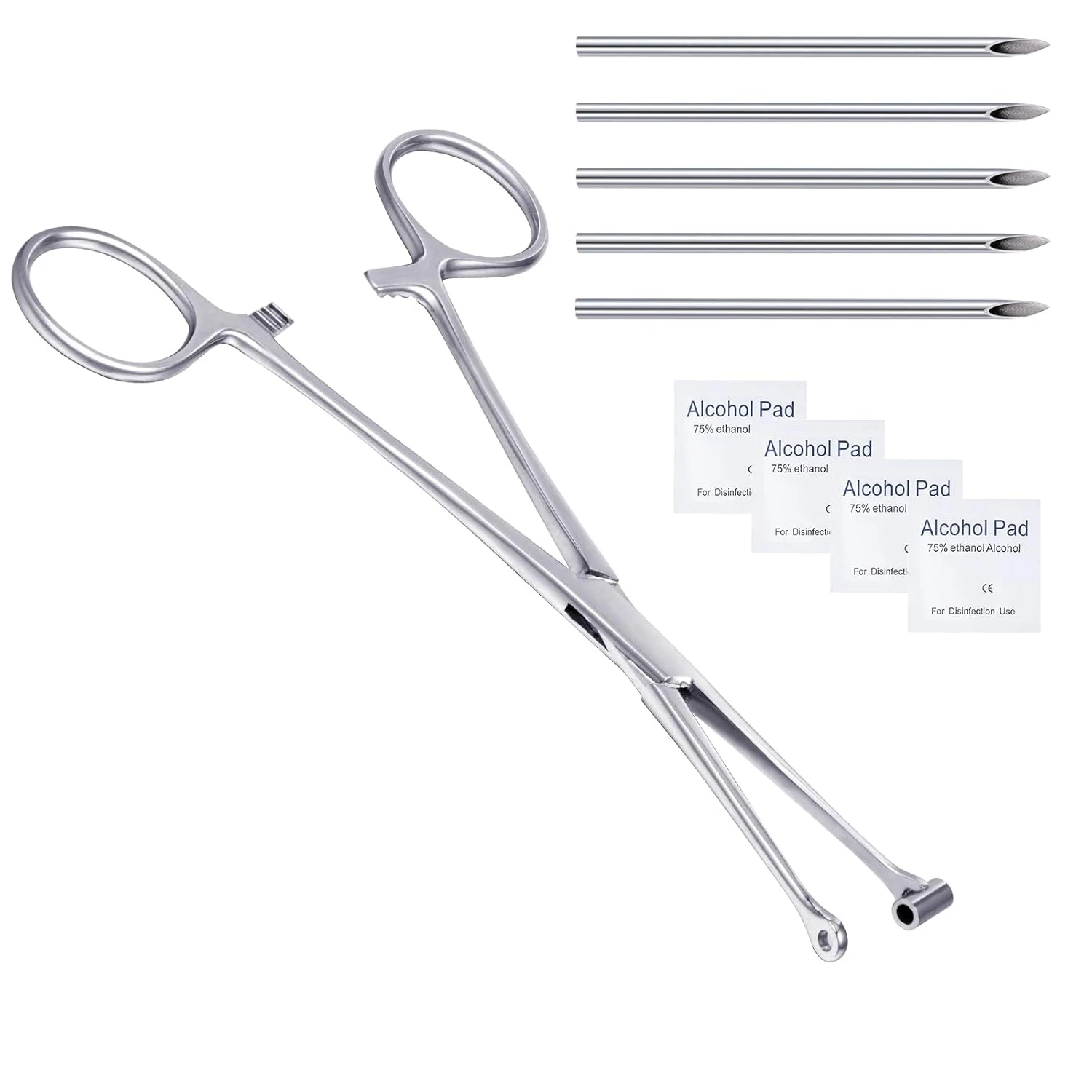 Reusable Bucket End Septum Tragus Ear Piercing Clamps Professional Forceps Piercing Tool