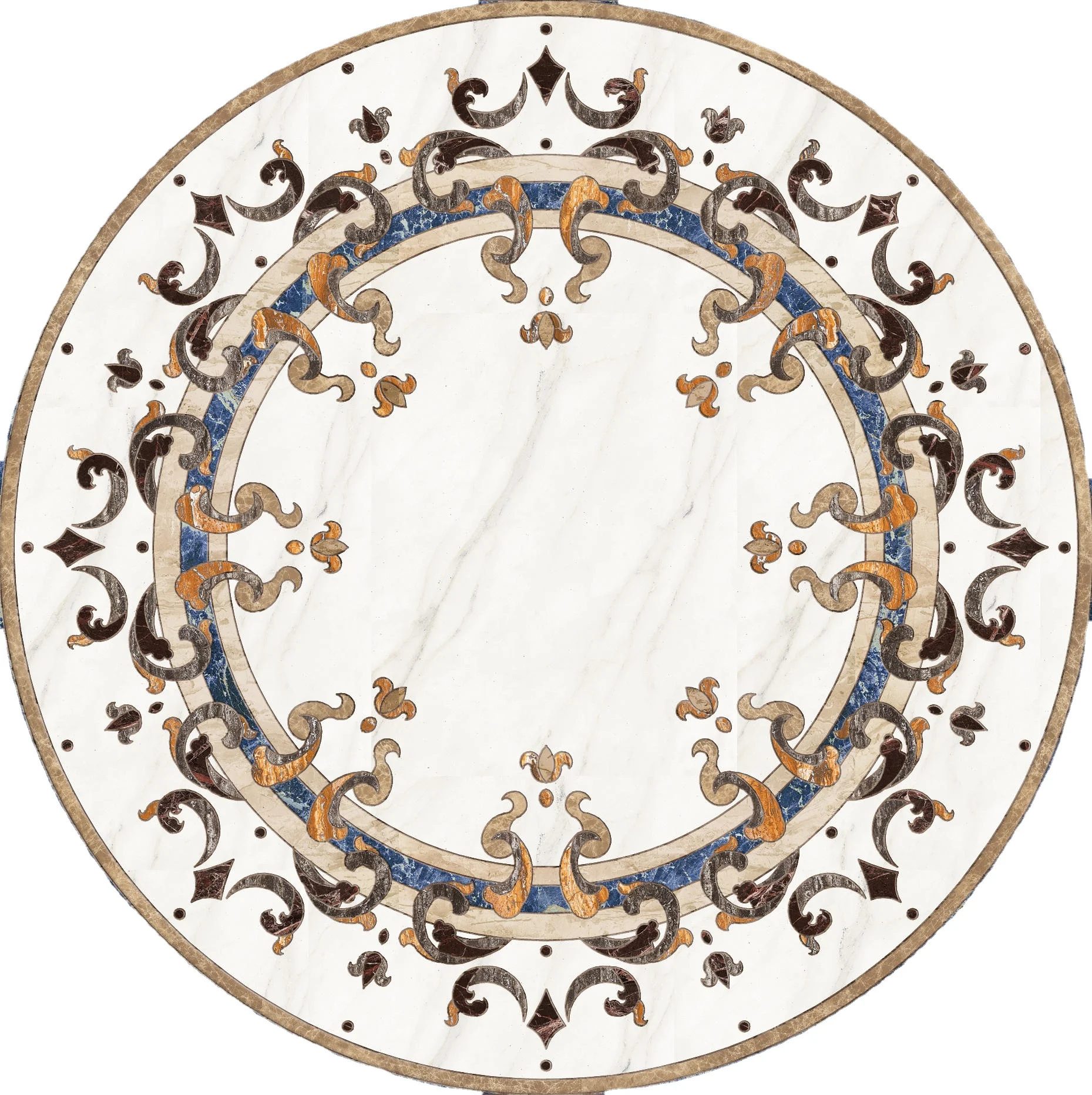 SEMI PRECIOUS STONE ROUND TABLE