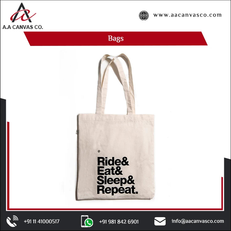 Nominal Price Outstanding Quality Widely Used 100% Recycled Cotton Canvas Fabric Material Tote Bags from India