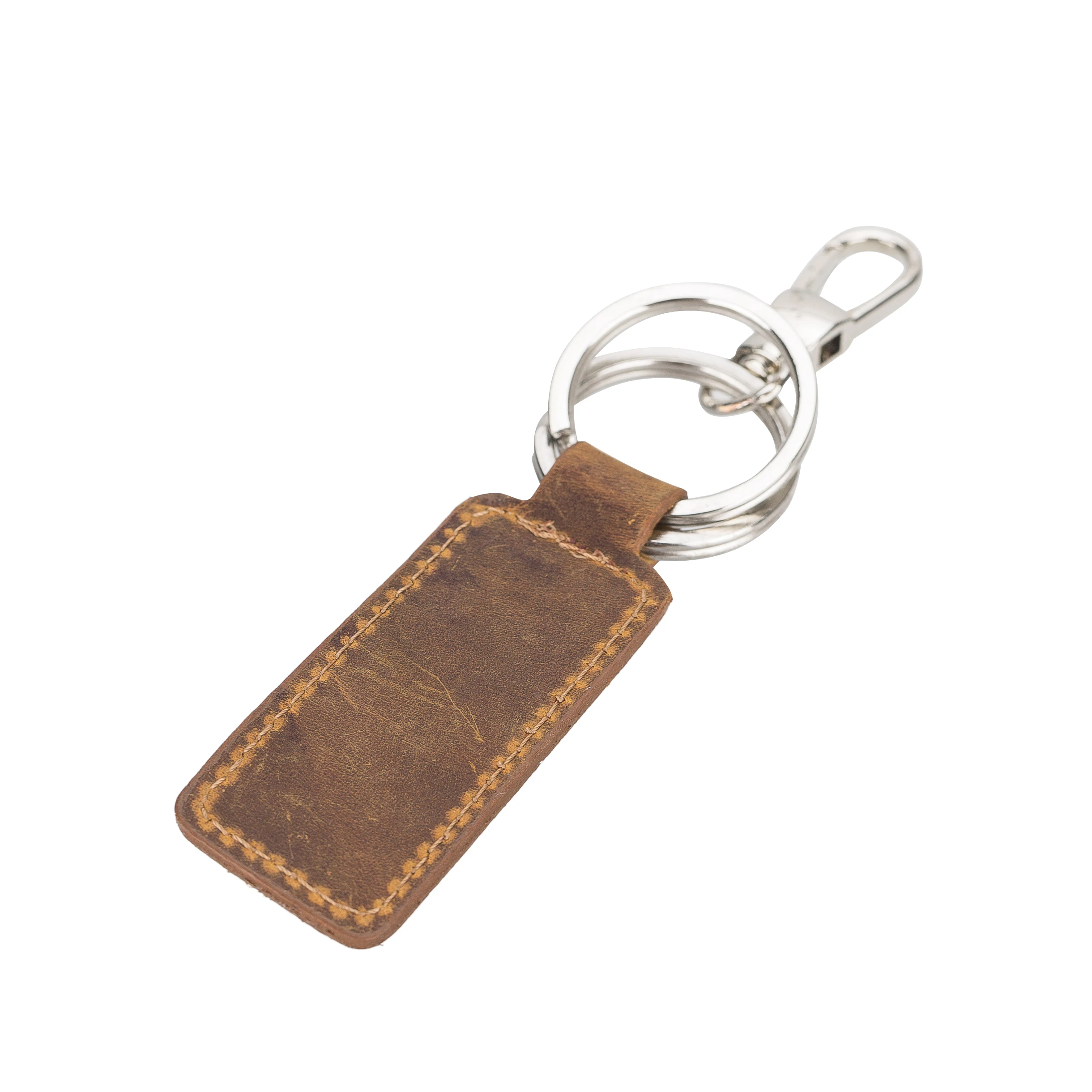 Genuine Leather Vintage Key Chains Cowhide Real Key Chain Key Ring Custom Logo Wholesale Best Price Luxury Quality Key Holder
