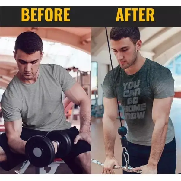 Premium Quality High End Silk Screen Print Hidden Message Gym Running Work Out Drop Shoulder Short Sleeve Men T Shirt