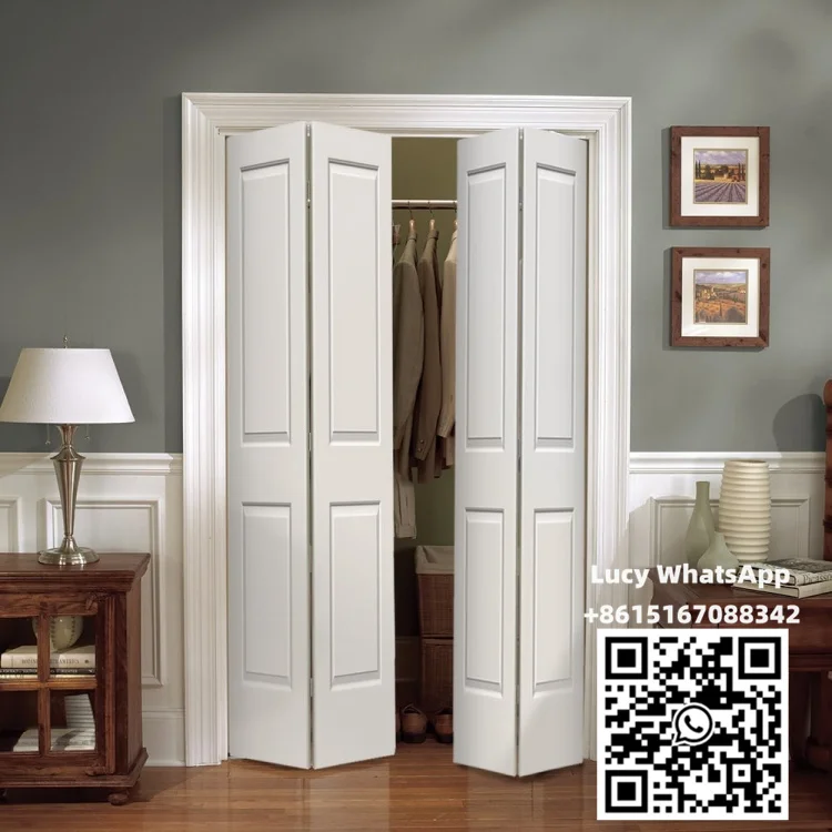 Bi-fold  moulded door suit for cloakroom white primer system