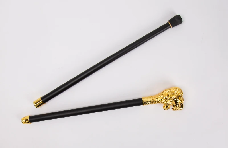 Decorative luxury 2 Piece Vampire Cospaly Walking Stick b Brass Lion Handle Cane Halloween costume walking stick
