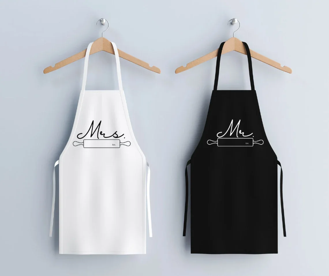 OEM ODM Kitchen Chef Garden Work Apron Household Food Processing Workers Aprons For Cleaning with customized logo