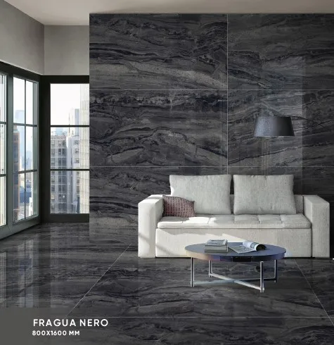 Interior Collection Polished Porcelain Slab Tiles In Size Of 800x1600mm Having High Gloss Finish Surface