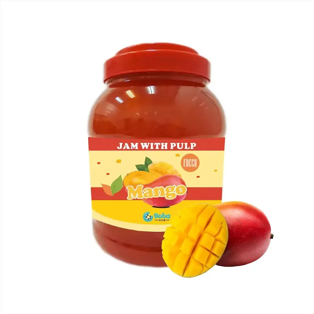 Factory direct Vibrant Jam with Pulp-Mango suitable to go with Scones