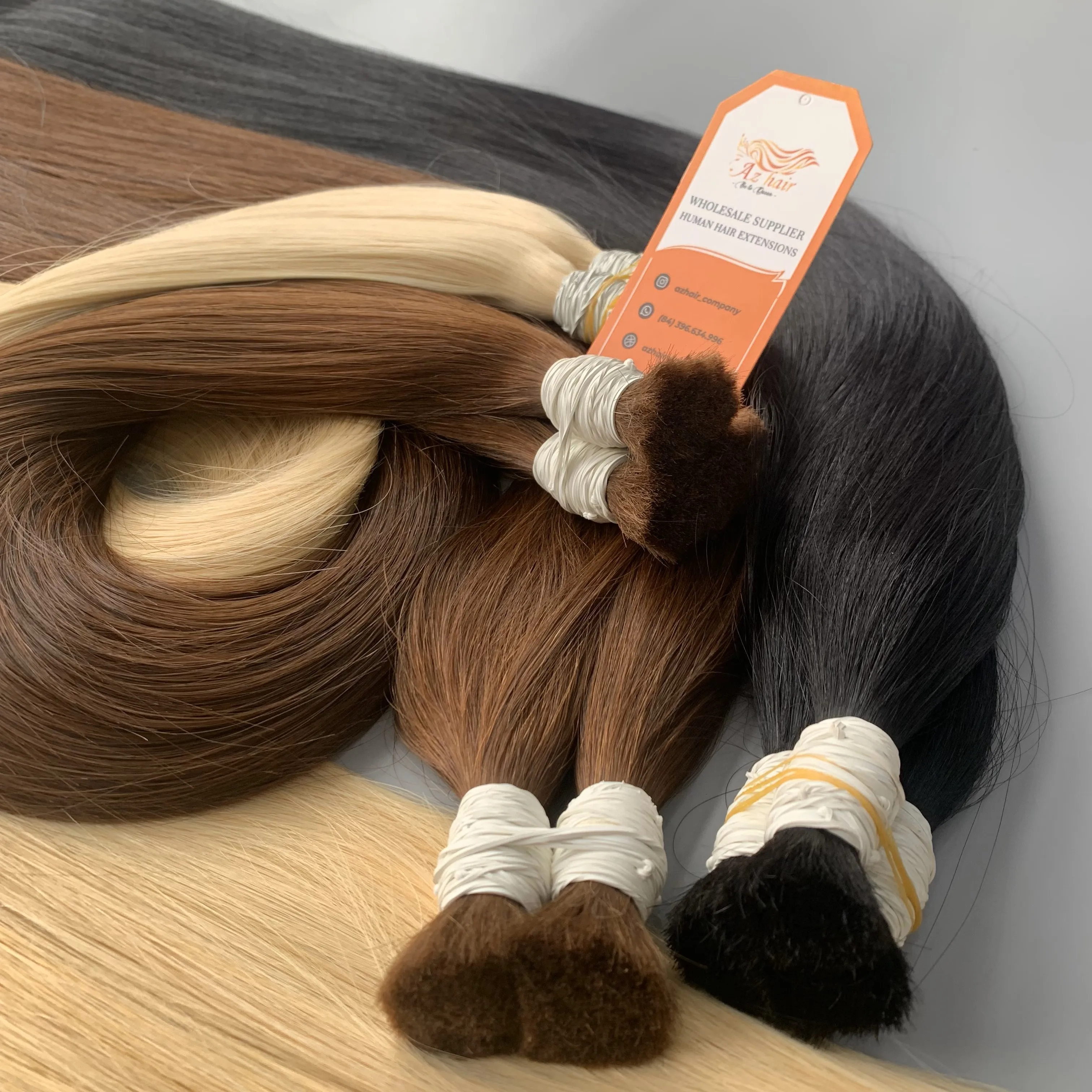Wholesale Bulk Straight Unprocessed Vietnamese Hair Extensions Long Lasting 100% Human Hair 12A Grade