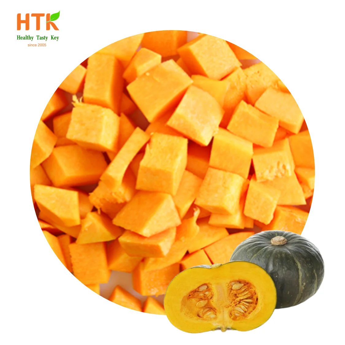 Новинка 2022 г. замороженные японские Кубики-тыквы IQF KABOCHA сделано во Вьетнаме завод HTK FOOD для еды и