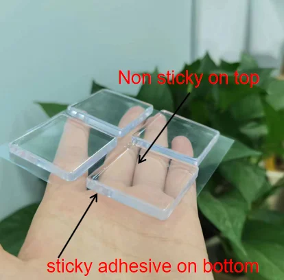 Square Shape 5mm thick Non Sticky Pu Gel Pads Single Sided Adhesive Gel Rubber One Sided Nano Pad Sticky Silicone Gel Pad Mat