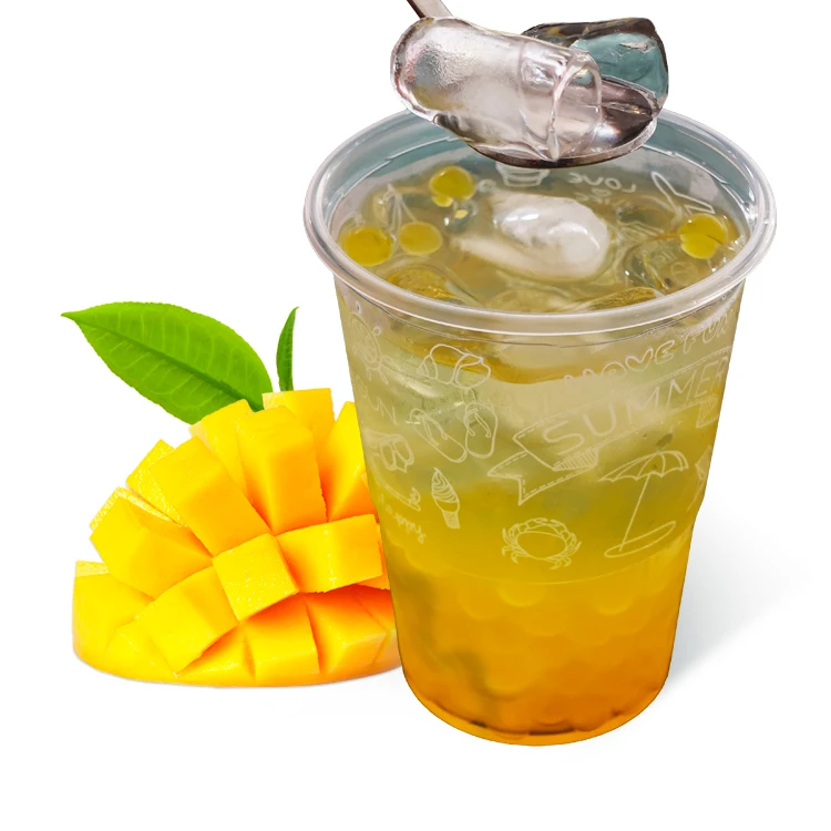 Taiwan Boba Tea Bubble Milk Tea Wholesale No.1 Topping Mango Crystal Boba