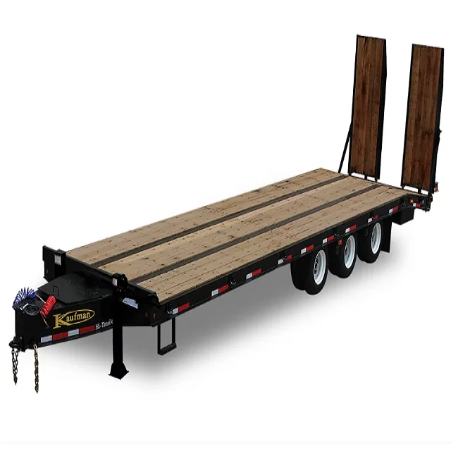 Flatbed trailer manufacturer 3 axle 40ft 50 ton cheap flatbed container transport semi trailers for sale