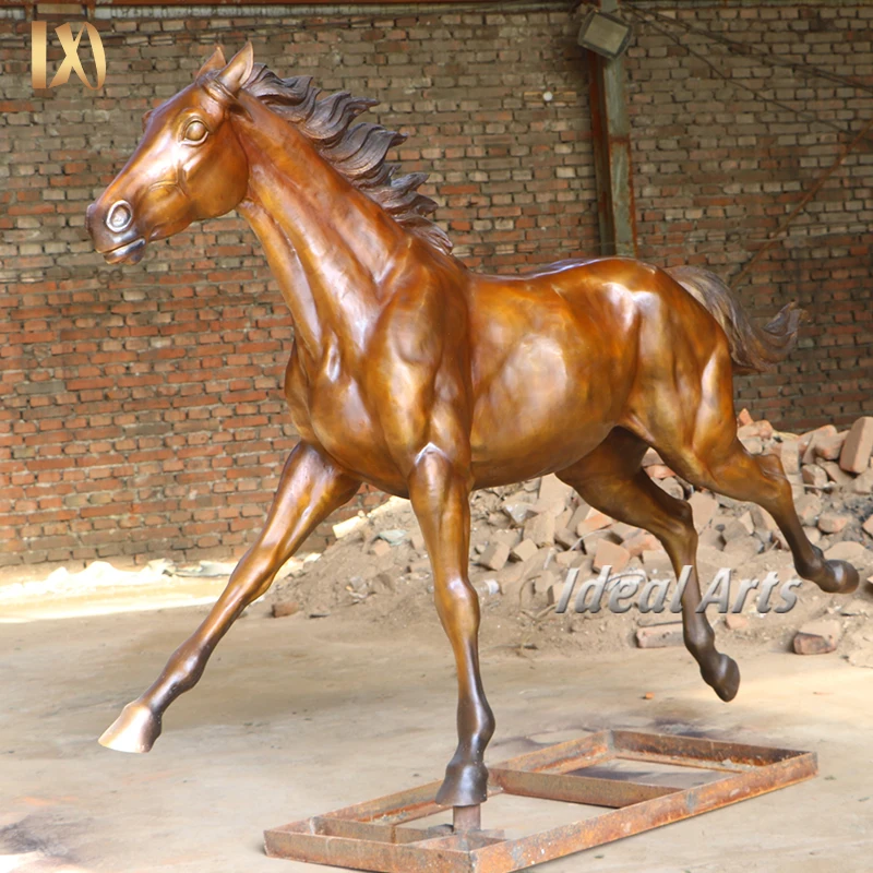 Large antique brass bronze horse sculpture statues for sale