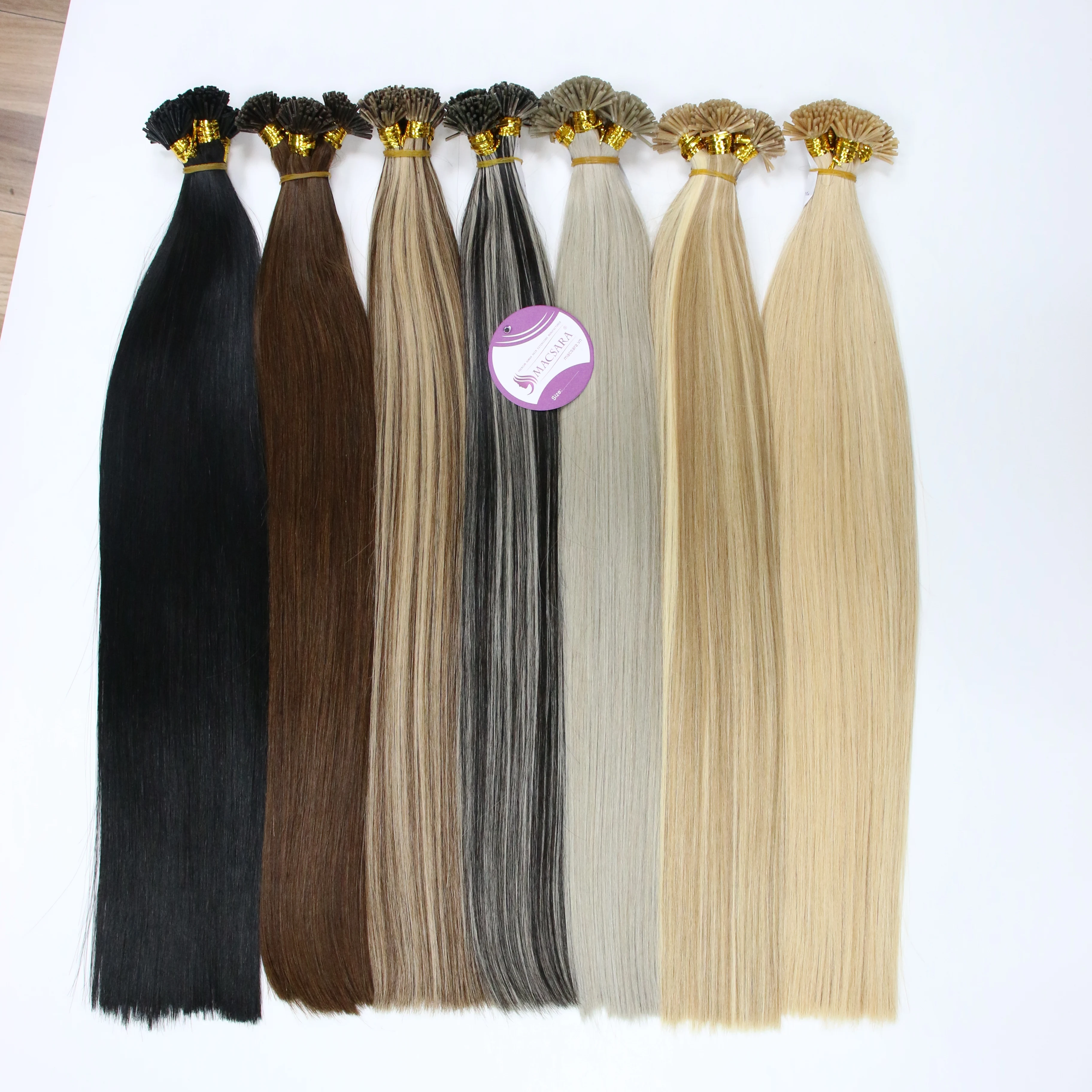 Vietnmamese Human Hair Extension Vietnamese Straight Keratin Different tone of Color Human Hair Extension