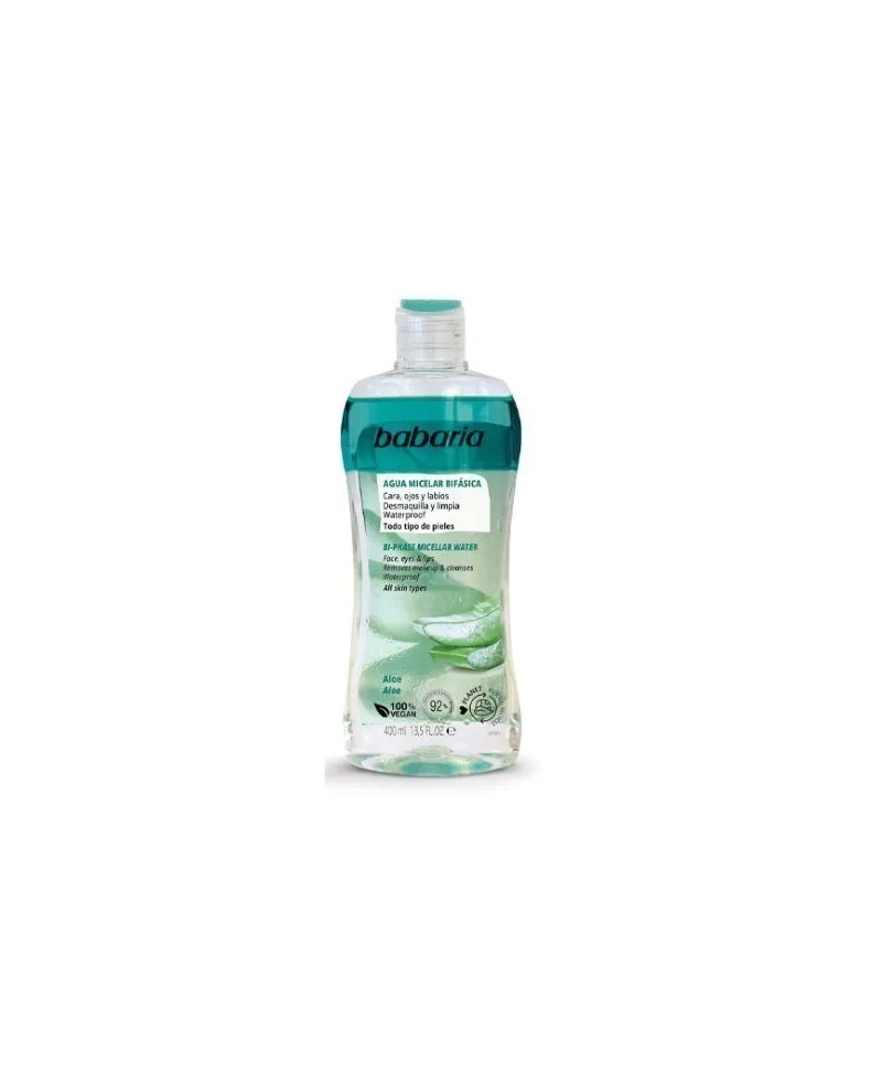 Babaria Desmaquillador Bifasico Agua Micelar Aloe Vera 400 Ml
