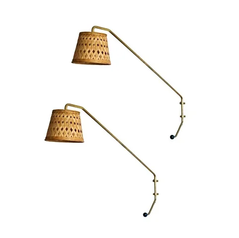 hot sale Antique Design Rattan wall lamp Light Wood Lamp Natural Bamboo Chandelier For Restaurant Loft Bedroom