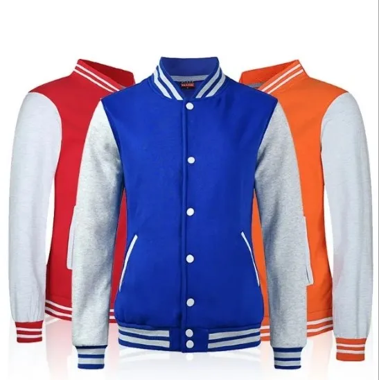 New Arrival Cotton Fleece Men Regular Winter Button Down College Chenille Letterman Bomber Custom Baseball Varsity Jacket