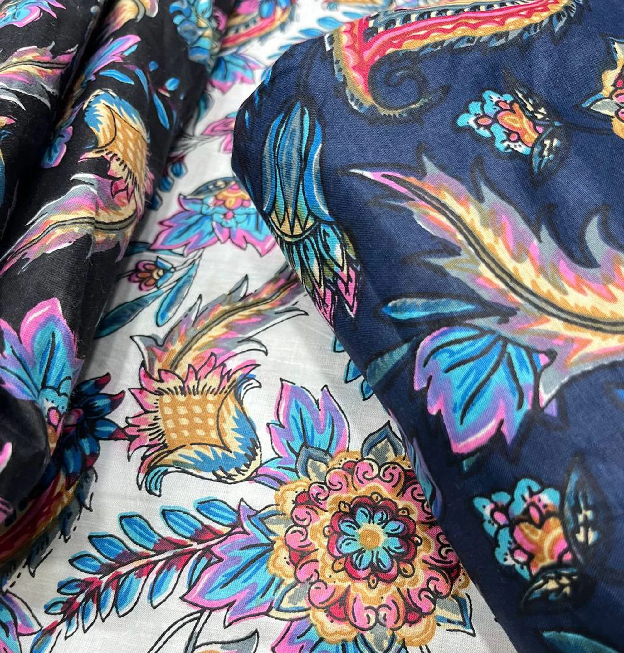 Wholesale Lot Of Hand Block Printed Fabric Cotton Indian fabric by yard, Block Printed Cotton clothing robe