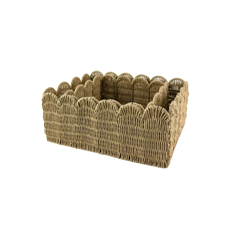 Top Selling Set 2 Twisted Paper Storage Basket With Petal Top For Kid Toys And Home Hotel Storage From Vietnamese Manufacturer