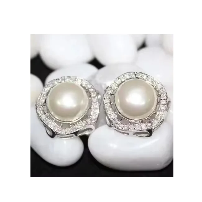 Top Quality Women Jewellery Accessories Earring Crystal Stud 1.00ct Natural Round Diamond Wedding Stud Earring