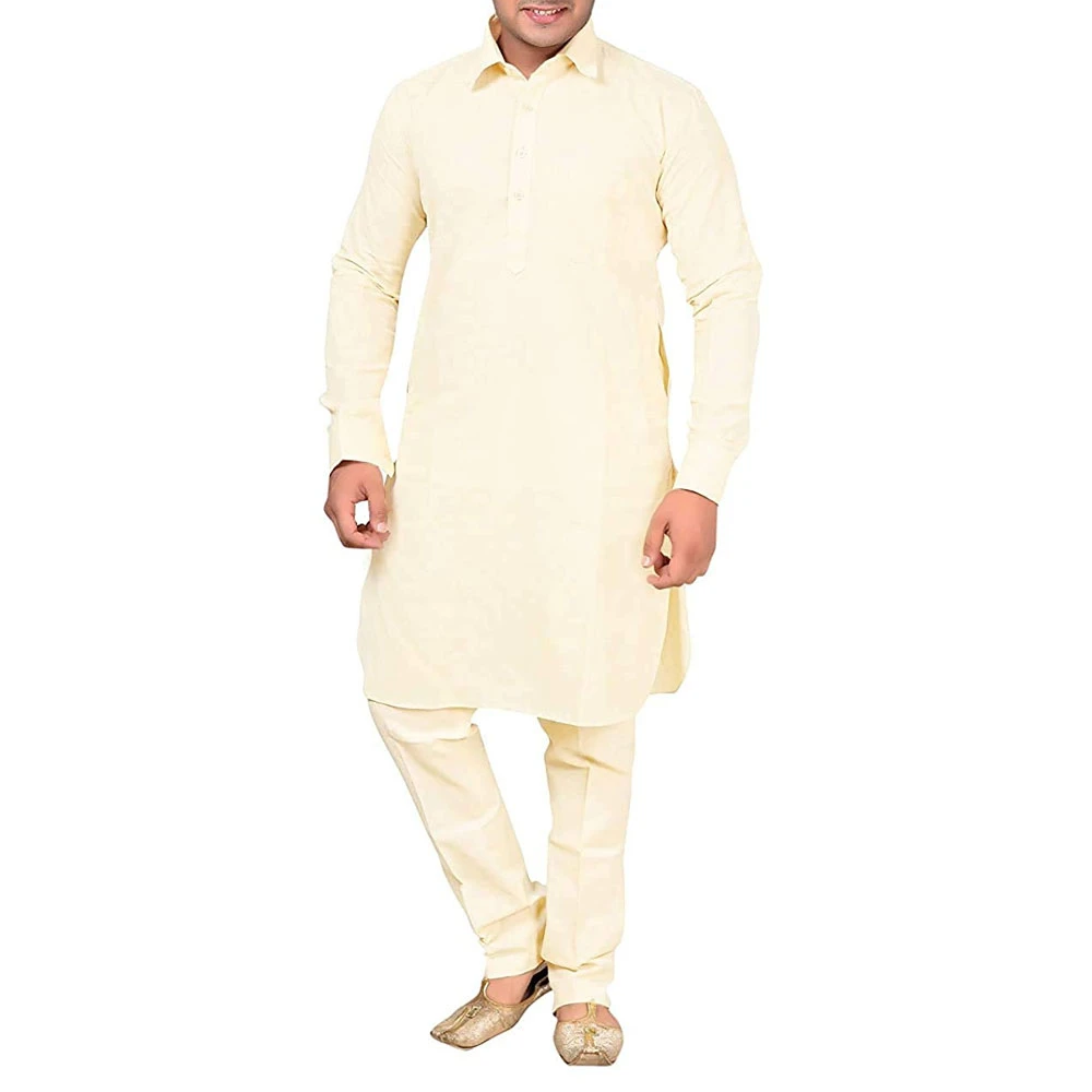 Мужской индийский и Пакистанский Хлопок Salwar Kameez Kurta Shalwar вышивка для взрослых коллекция одежды