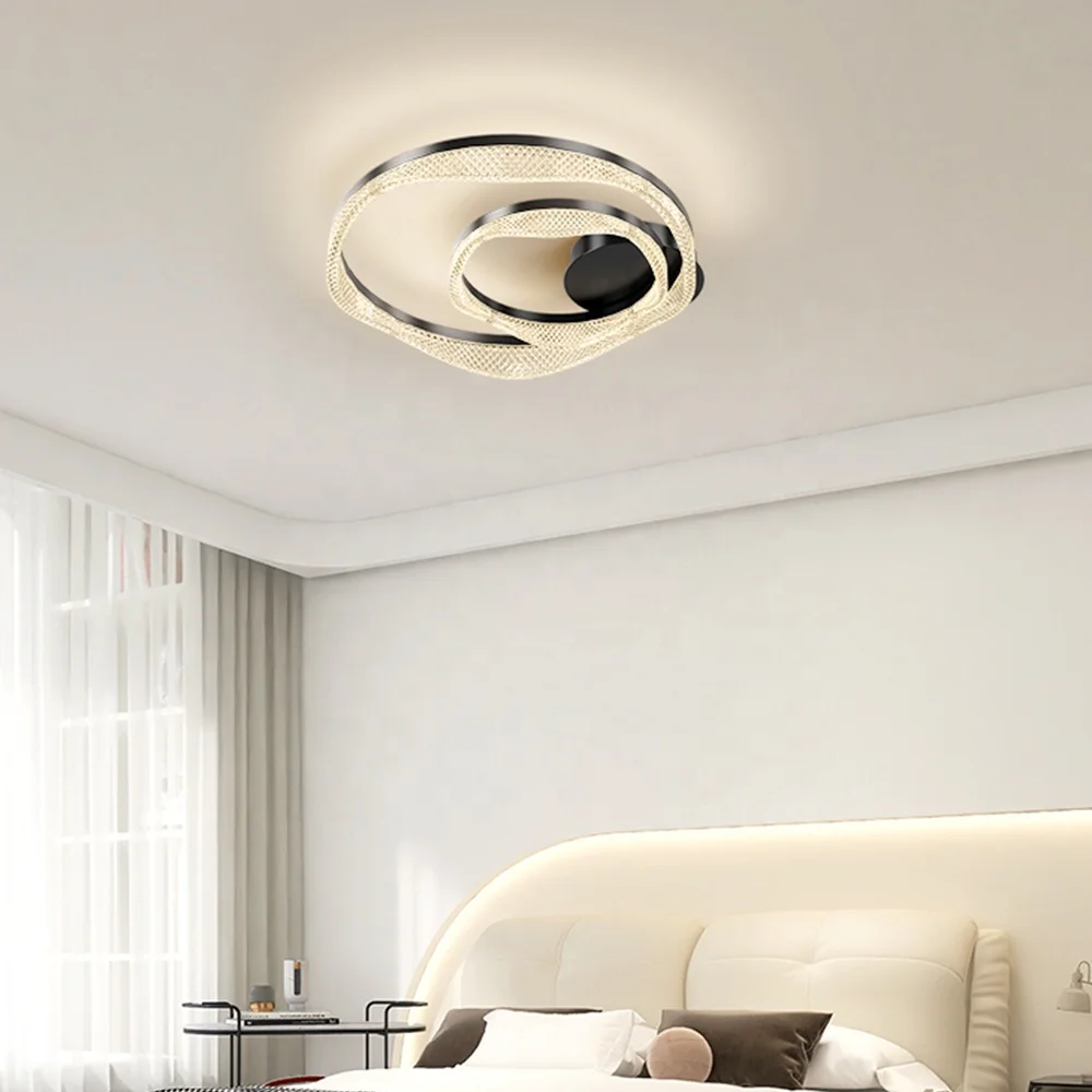 light ceiling indoor decoration bedroom living room villa acrylic aluminum modern led ceiling lamp